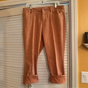 J. Jill Authentic Fit Cropped Pants in Warm Orange
